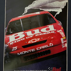 1990&#39;s Budweiser Advertisement Ken Schrader...New number. New driver. New car.