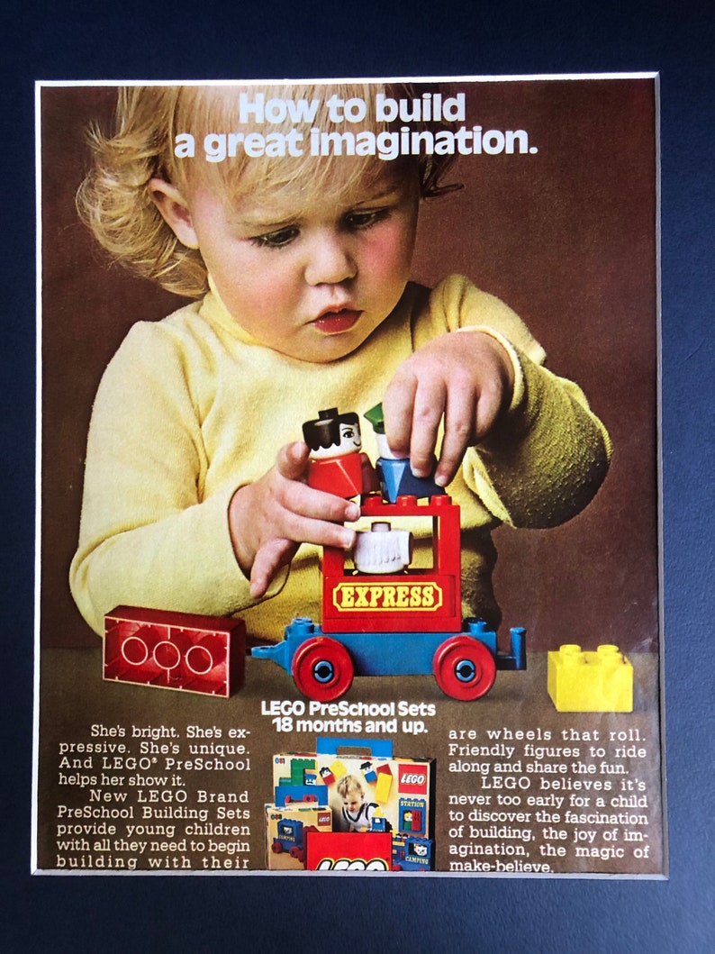 1970's LEGO PreSchool Toys Vintage Advertisement image 1