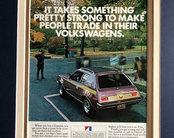 1970's AMC Gremlin print advertisement "It takes something pretty strong to make people trade in their Volkswagens"