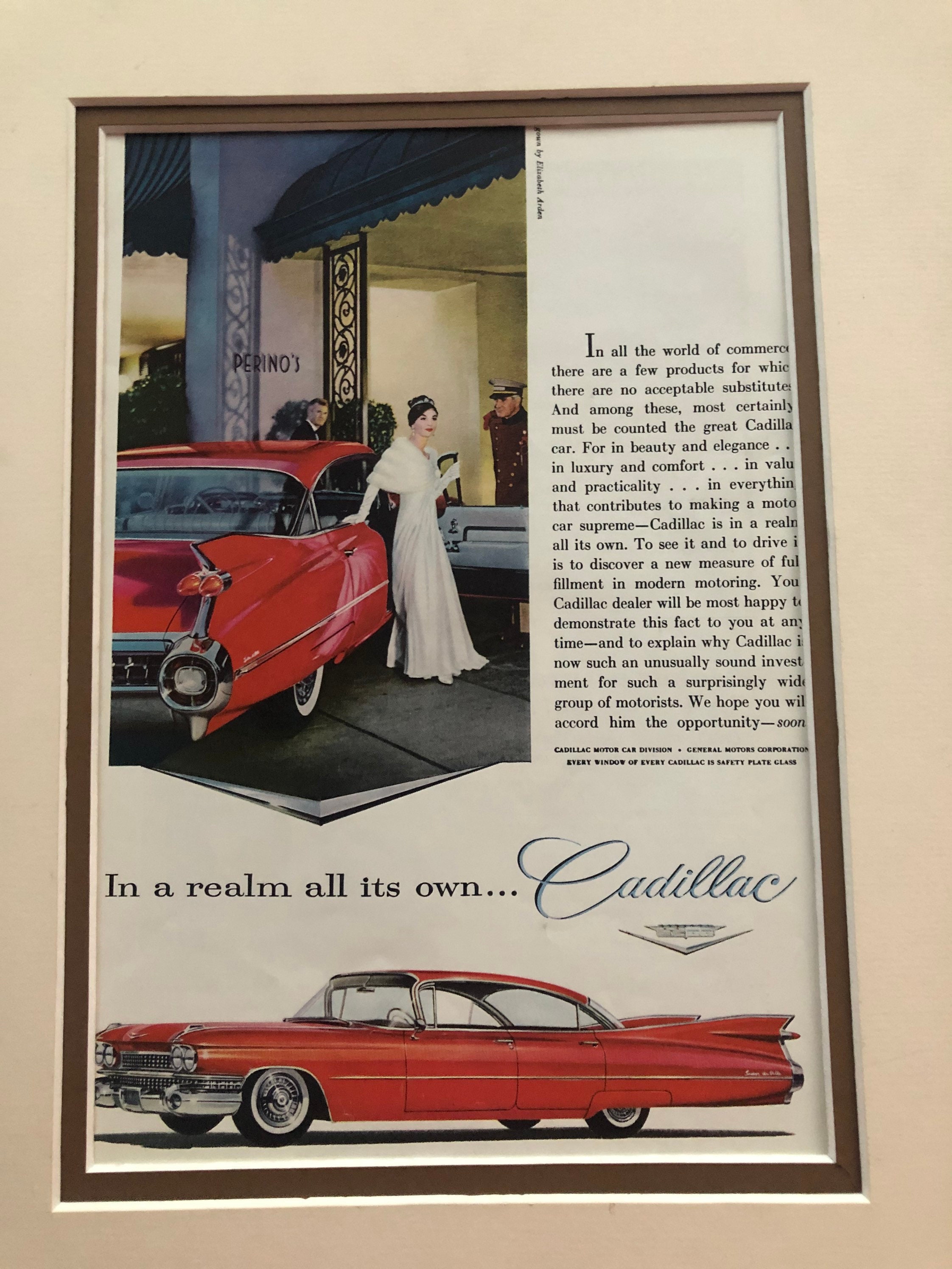 1950's Cadillac Print Advertisement "In a realm all its own...Cadillac"