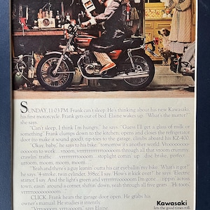 1970&#39;s Kawasaki Motorcycle Advertisement