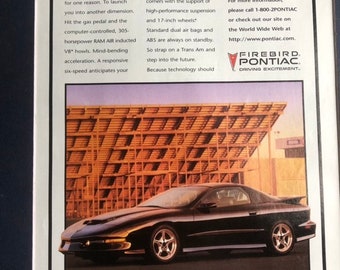 1990&#39;s Pontiac Firebird Trans Am Print Advertisement