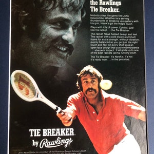 1970's Rawlings Tie Breaker John Newcombe Advertisement image 1