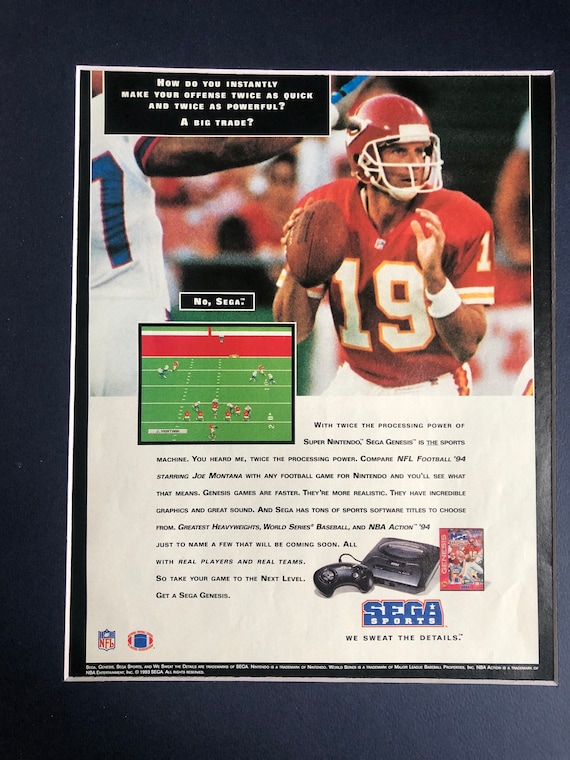 1990's Sega Genesis Sports Video Game Vintage Advertisement - Etsy