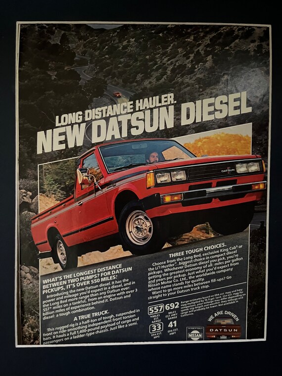1980's Datsun Diesel Advertisement - Etsy