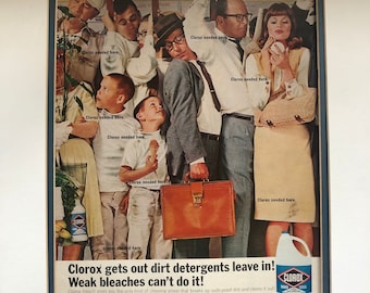 1960's Clorox 11 x 14 Advertisement