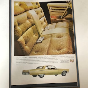 1960&#39;s 11 x 14 Cadillac Advertisement