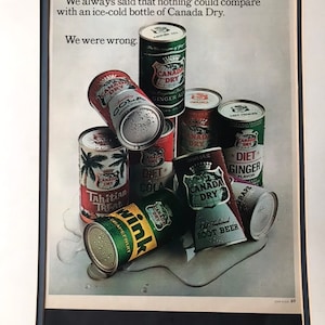 1960’s Canada Dry 11x14 Advertisement