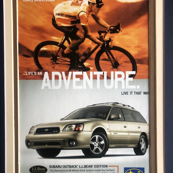 2000'S Lance Armstrong Subaru Outback L.L. Bean Edition Advertisement
