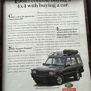 2000&#39;s Land Rover Discovery Advertisement