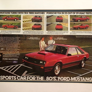 1980&#39;s Ford Mustang Advertisement &quot;A sports car for the 80&#39;s&quot; Jackie Stewart and Rick Mears