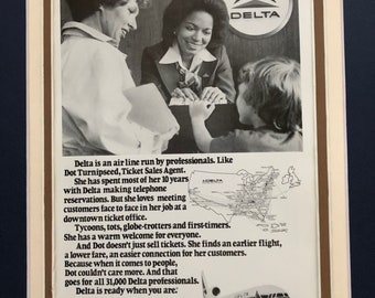 1970's Delta Airlines Advertisement