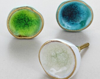 ceramic door knobs etsy