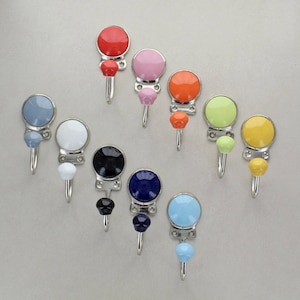G Decor Savoy Handcrafted Ceramic Wall Hook Mix Tones Coat Hanger With Chrome Detail