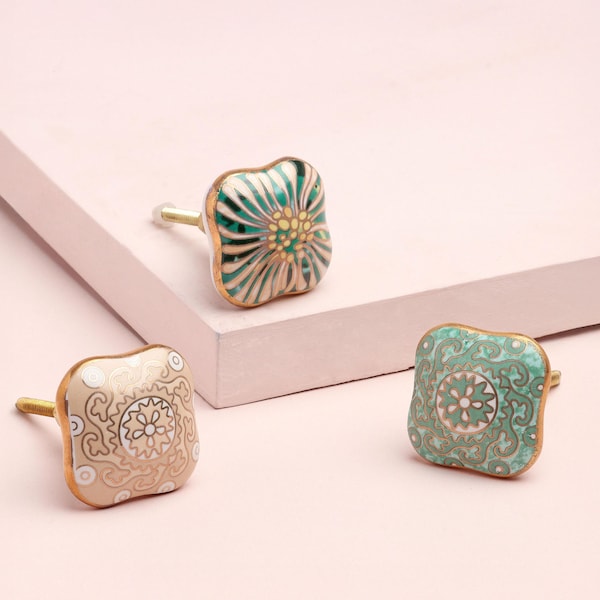 Manijas de puerta de cerámica elegantes hechas a mano de la serie Signature de G Decor Milano