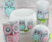 Limited Edition Owl Figure Couple Candles