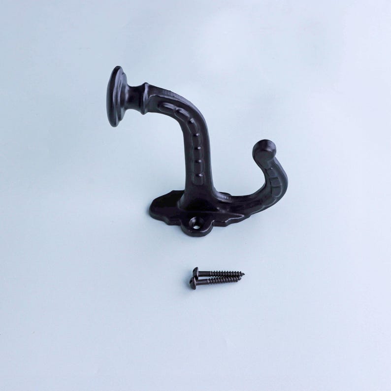 G Decor Heavy-Duty Traditional Black Cast Iron Coat Hooks image 5