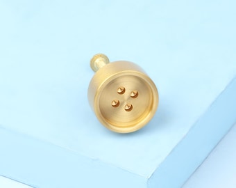 G Decor Solid Brass Matte Button Handle Gold Cabinet & Drawer Knob