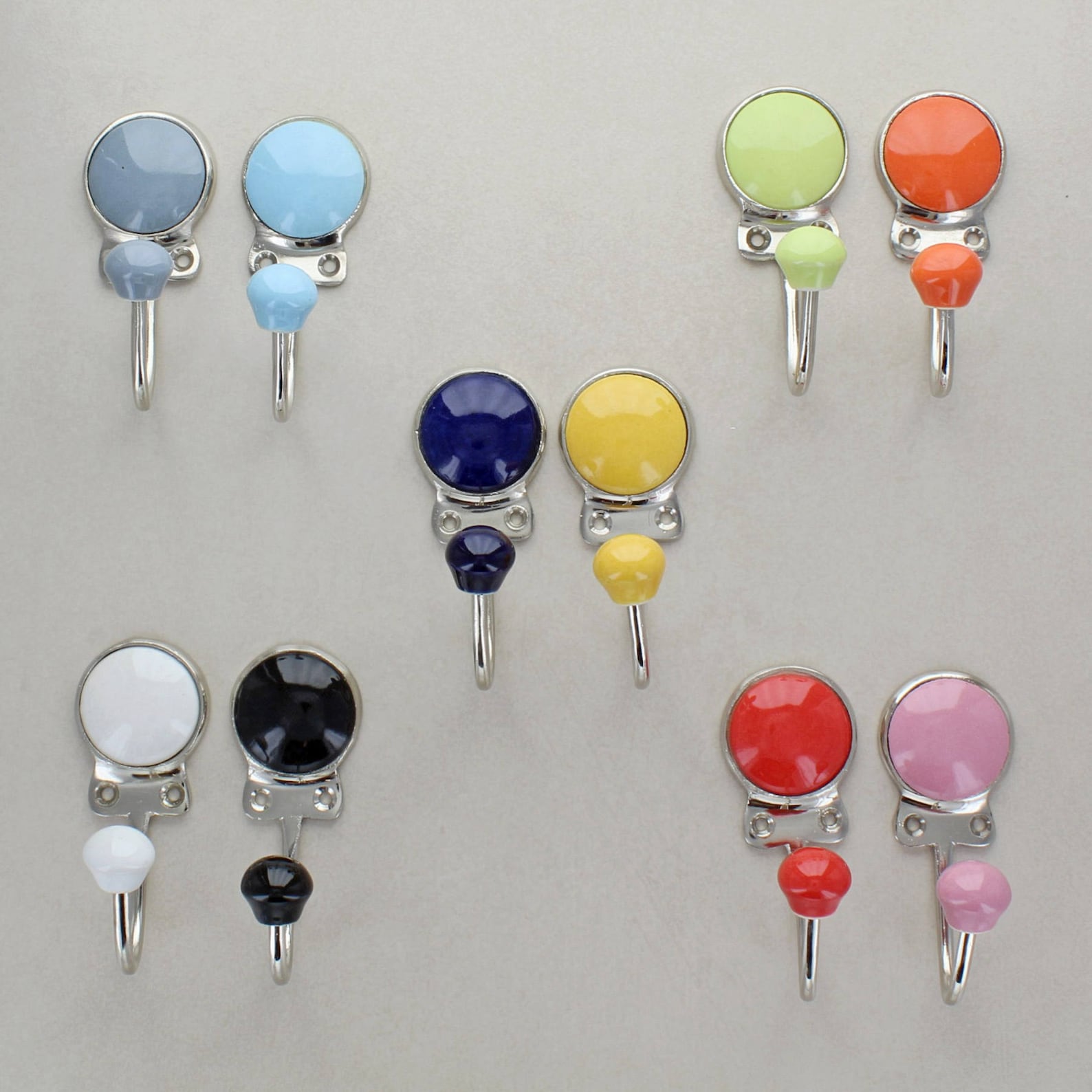 Coloured Ceramic Coat Rack Hook Wall Hook Etsy UK