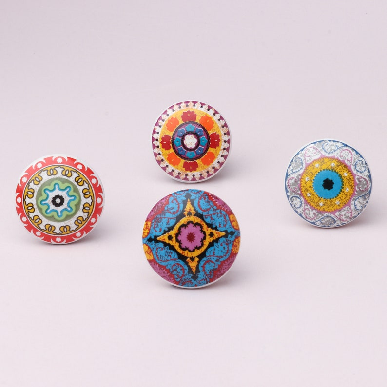 G Decor Mosaic Ceramic Door Knobs Drawer Knobs Cupboard Knobs - Etsy UK