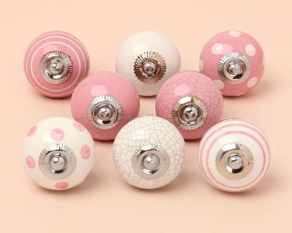 Pink drawer knobs best sale