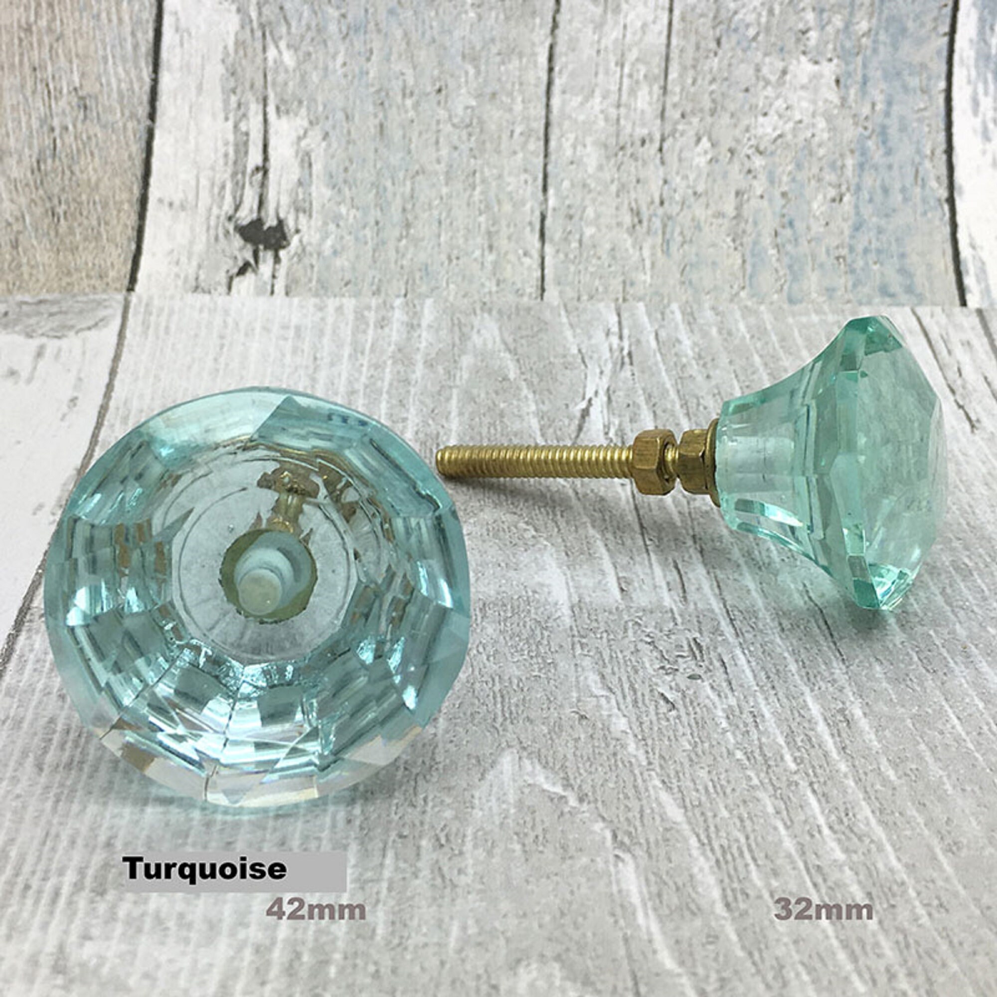 G Decor Coloured Faceted Glass Cupboard Door Knobs Drawer Pull Etsy UK