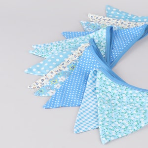 G Decor Bandierine in stoffa con motivi blu e bianchi