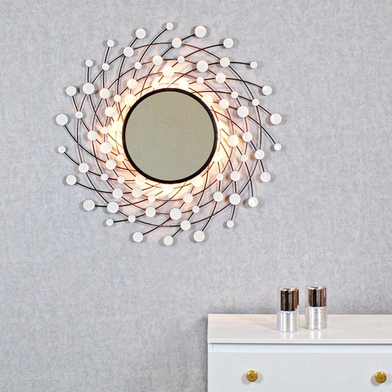 Elpis Antique Copper Sunburst Rays Light Wall Mirror Mir 13 Sunburst Rays Light Wall Mirror Mir