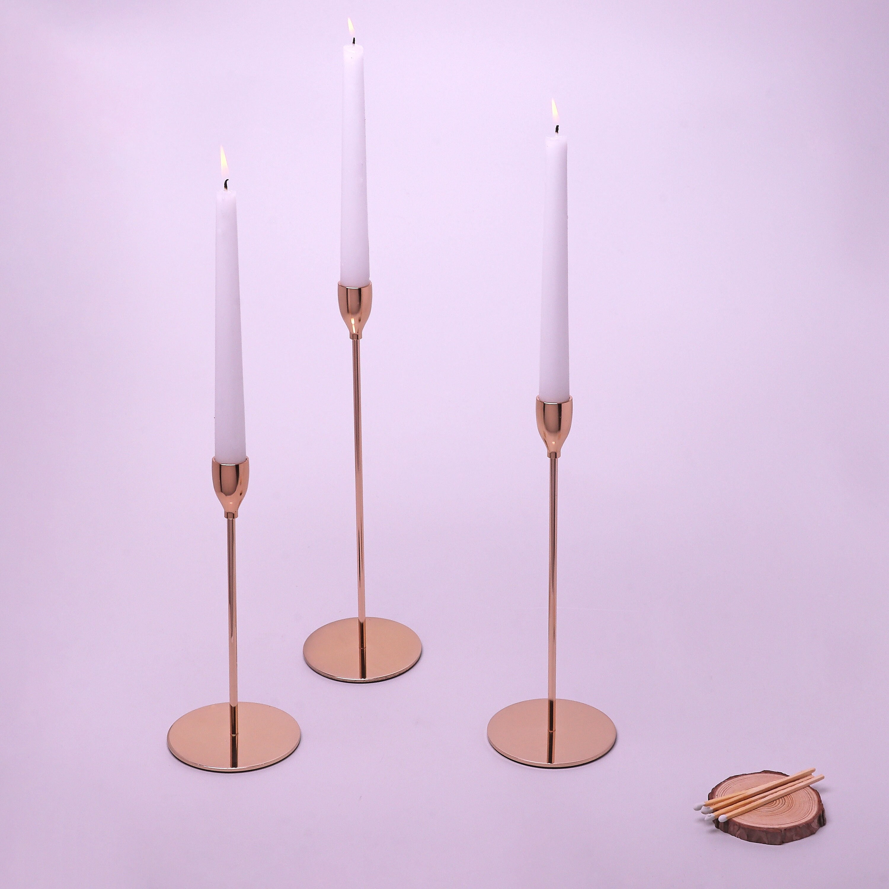 G Decor Set of 3 Aldwin Copper Rose Gold Brass Metal Classic Etsy