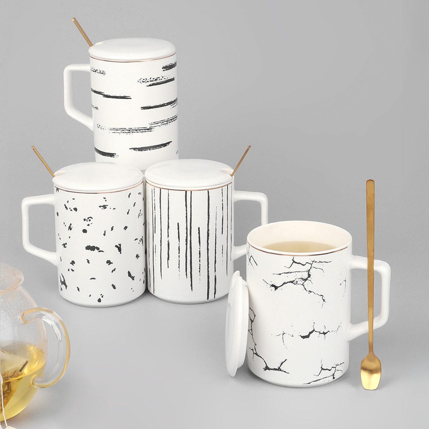 ULTECHNOVO Coperchio In Ceramica Bianco Per Tazza E Teiera - 5