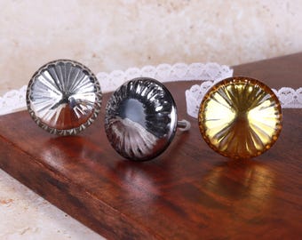 Pomelli in vetro per cassetti, pomelli rotondi in vetro Obsidian e Solstice per armadi, pomelli per ante di credenze, pomelli per cassettiere - G Decor