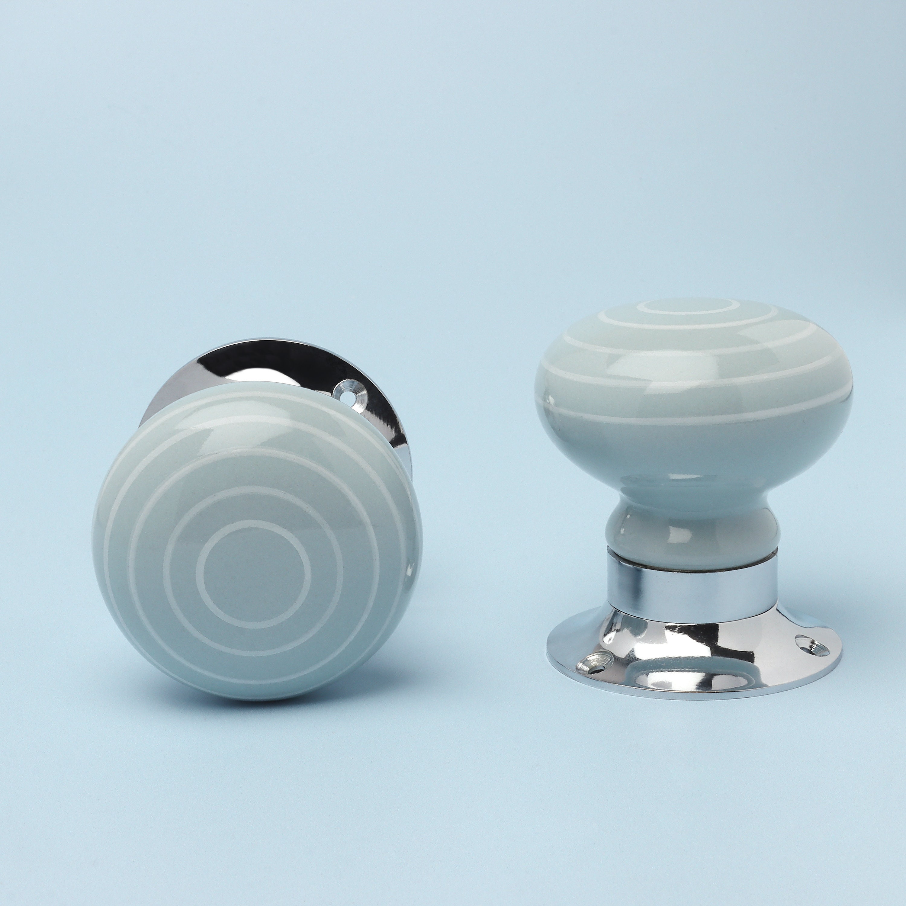 White Striped on Grey Mortice Door Knobs Set for Room Doors Etsy UK