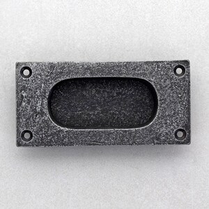 G Decor Plain Flush Pewter Solid Metal Grey Cup Pull