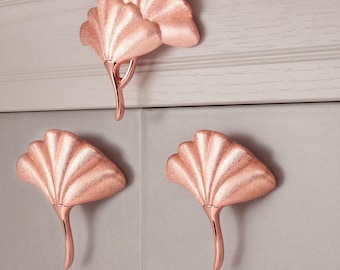 G Decor Fossil Ginkgo roségouden matte deurknoppen