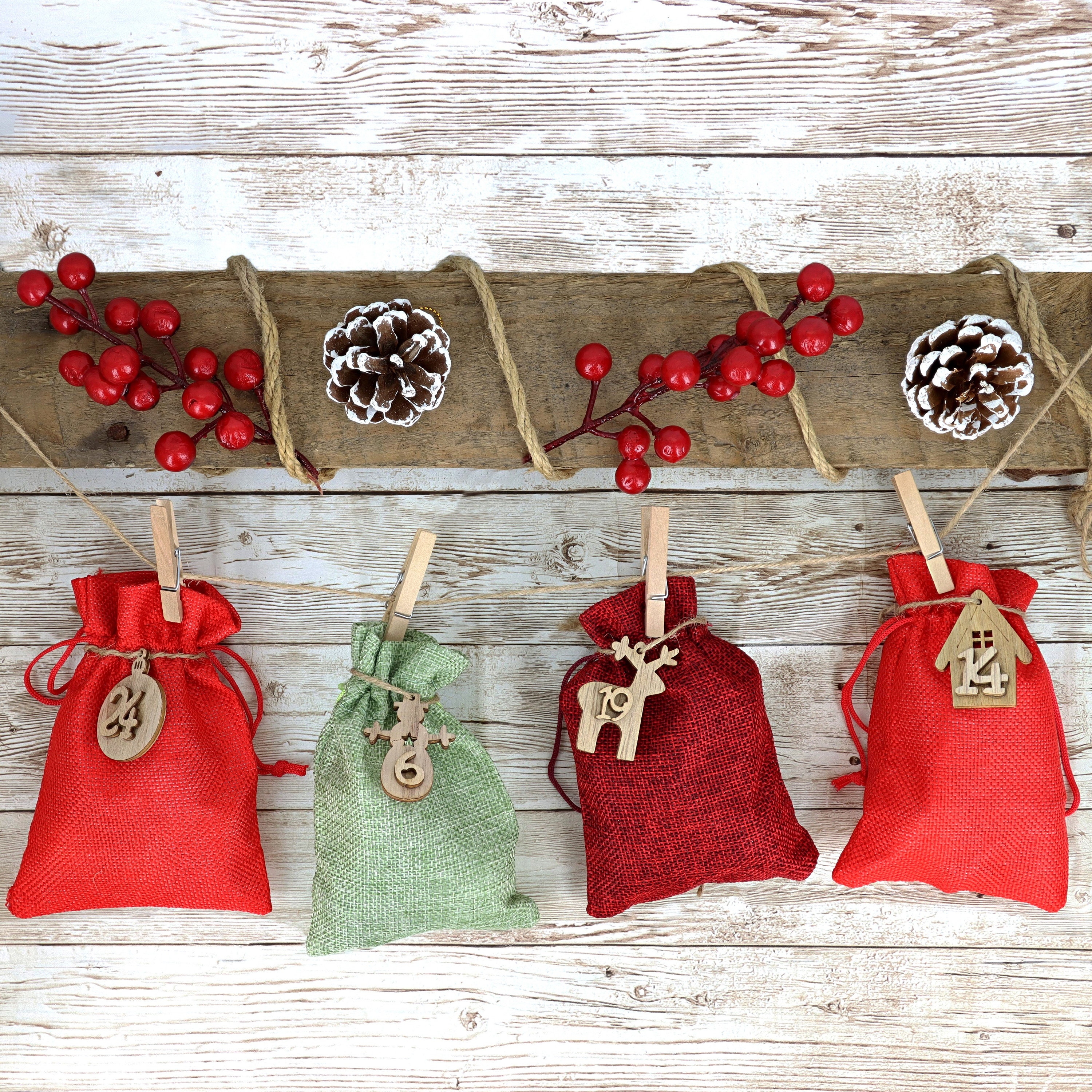 Hessian advent online calendar bags