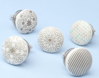 G Decor Success Ceramic Door Knob Cupboard Drawer Door Handle