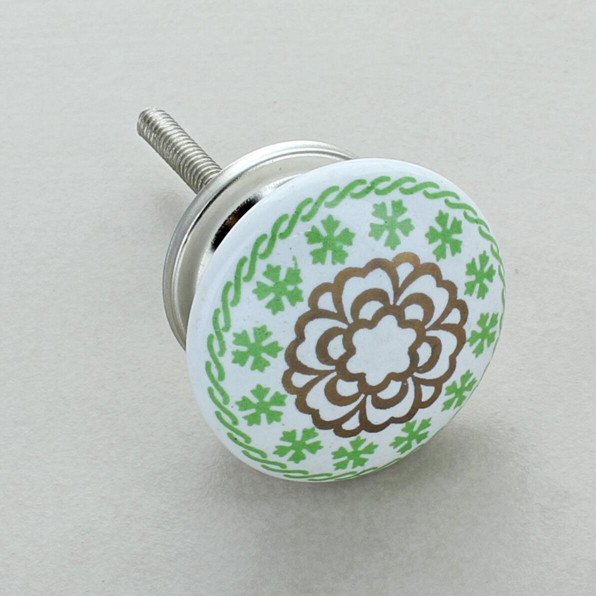 Golden Flowers Ceramic Door Knobs by G Decor Etsy