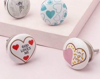 G Decor Peace Message Ceramic Door Knobs Drawer Knobs Cupboard Knobs