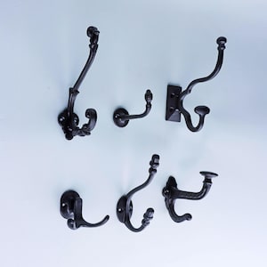 G Decor Heavy-Duty Traditional Black Cast Iron Coat Hooks image 2