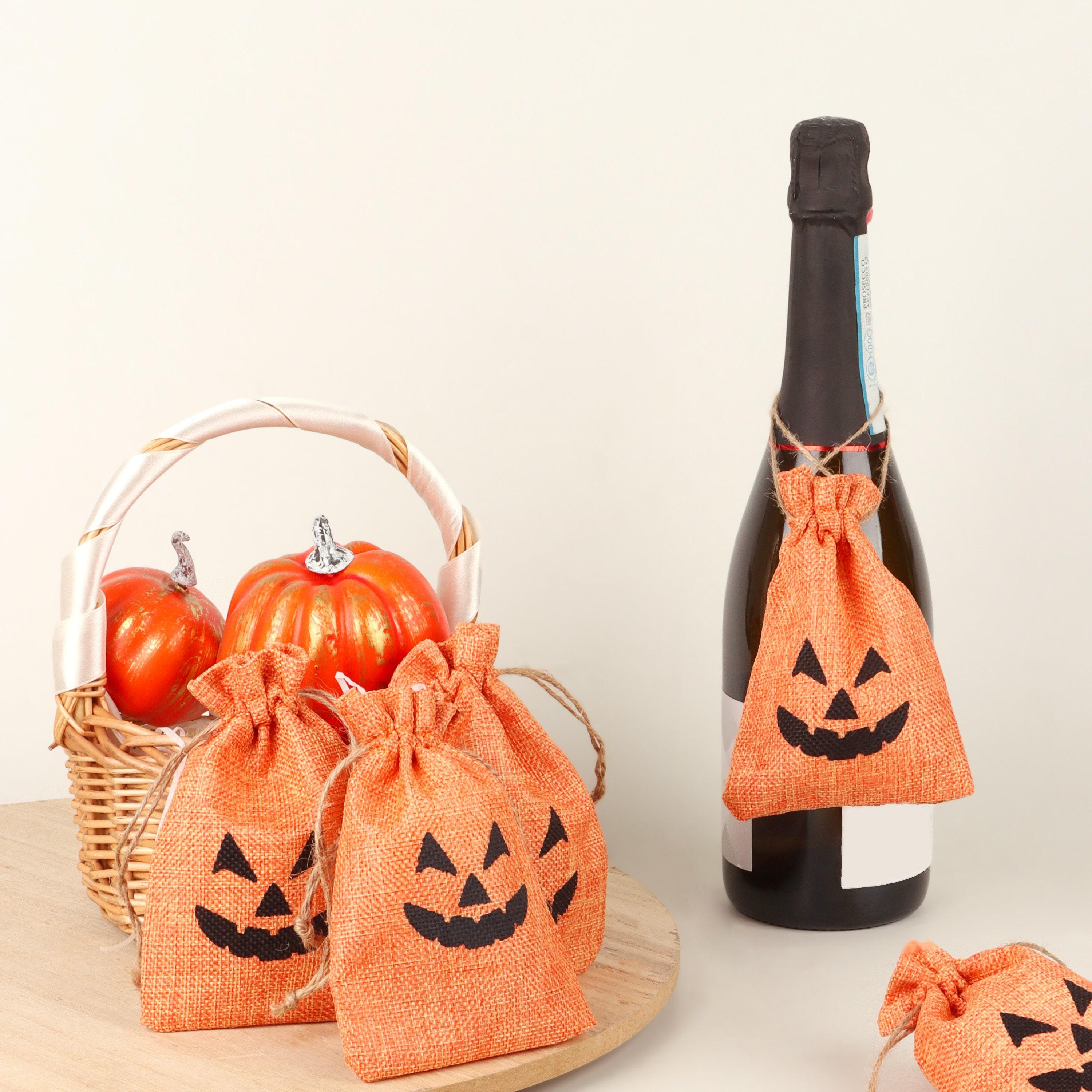 G Decor Set of 5 or 10 Spooky Jack O'lantern Halloween Hessian