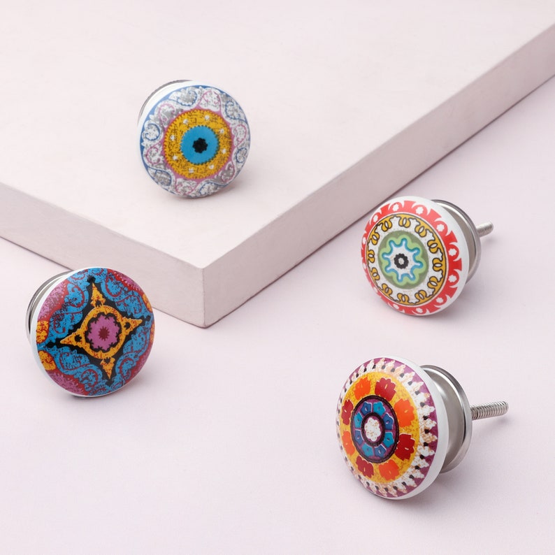 G Decor Mosaic Ceramic Door Knobs Drawer Knobs Cupboard Knobs - Etsy UK