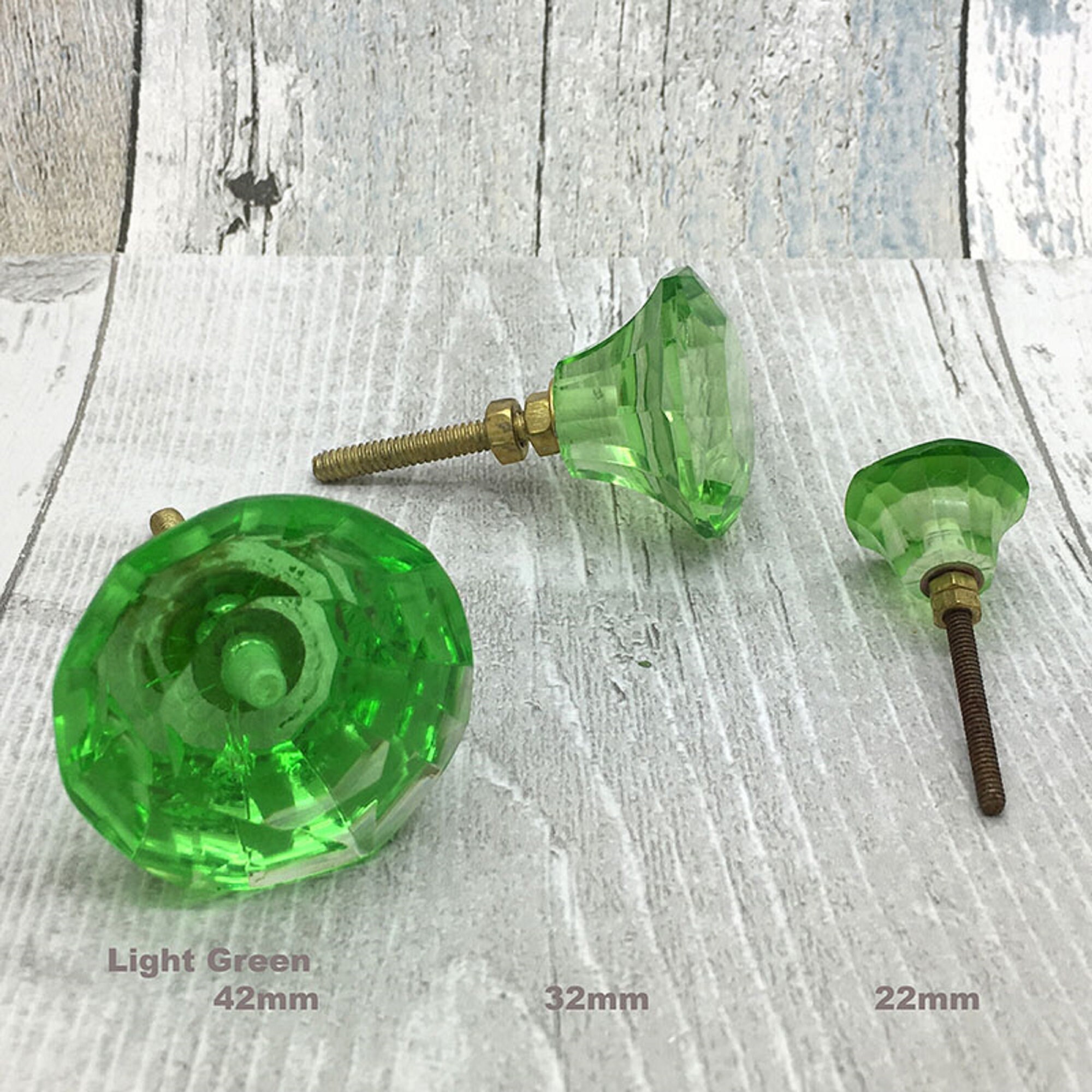 G Decor Coloured Faceted Glass Cupboard Door Knobs Drawer Pull Etsy UK