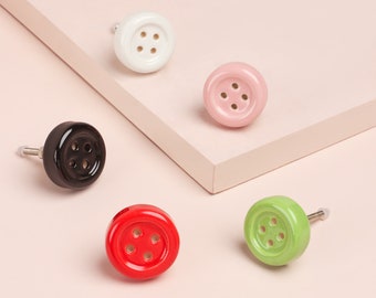 G Decor Playful Button Ceramic Door Knob Handle
