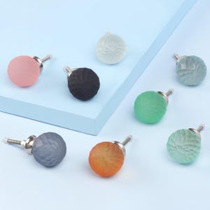 G Decor Moonlit Gem Night Spiral Matt Glass Knob