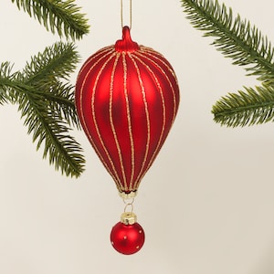 Ballon sapin de Noël en verre vert clair avec pendentifs décorés et  brillants / Grand ballon