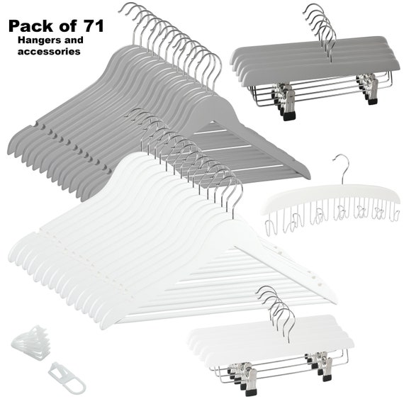 30 Pack Hangers - White