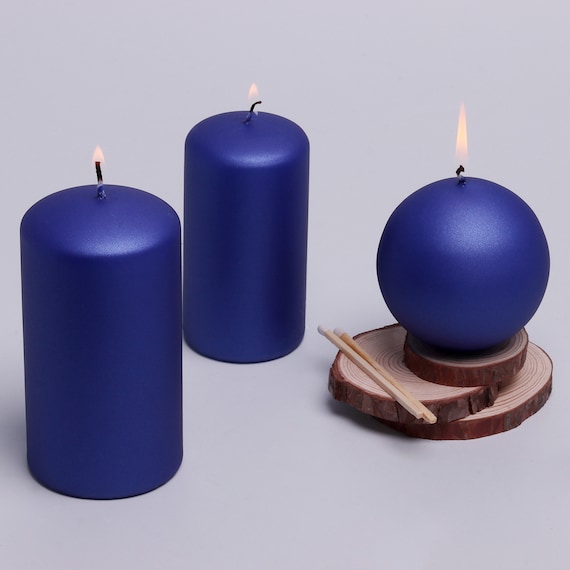 12 Candele diametro 6 cm altezza 10 cm - Panna