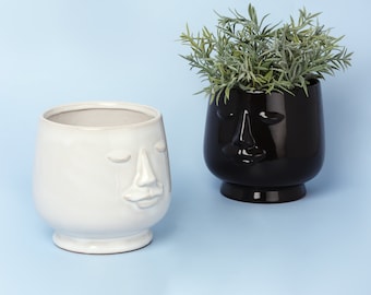 G Decor Serene Ceramic Face Planter