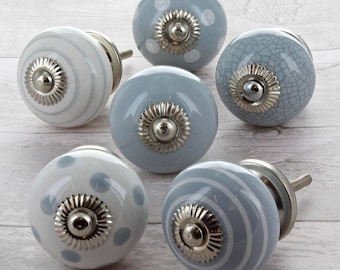 Handcrafted Hand-Painted Ceramic Drawer Pulls, Kitchen Cabinet Knobs, Bedroom Hardware