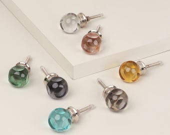 Glass Drawer Knobs, Transparent Gemstone Dice Cube Cabinet Knobs, Clear Cupboard Door Knobs, Dresser Knobs - G Decor